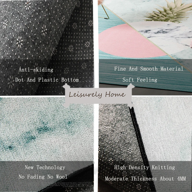 Geometry Plant Pattern Chenille Material Europe Carpet rug Living room Bedroom Study Coffee table Decorative Room | Дом и сад