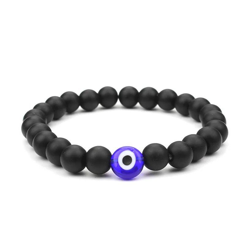 Lucky Eye разноцветный стеклянный камень сглаза черный натуральный бисера Йога