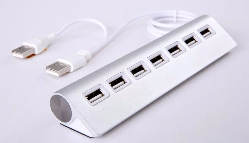 Aluminum Alloy High Speed 7 Ports USB 2.0 HUB Adapter Transfer Speeds Up to 480Mbps Mini Hub For Apple Mac PC Laptop | Компьютеры и