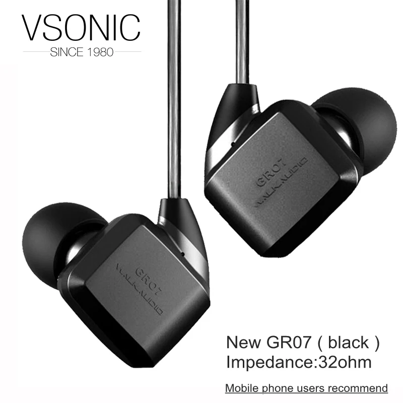 VSONIC HIFI динамические наушники-вкладыши, новинка GR07, классические профессиональные шумоизоляционные спортивные IME