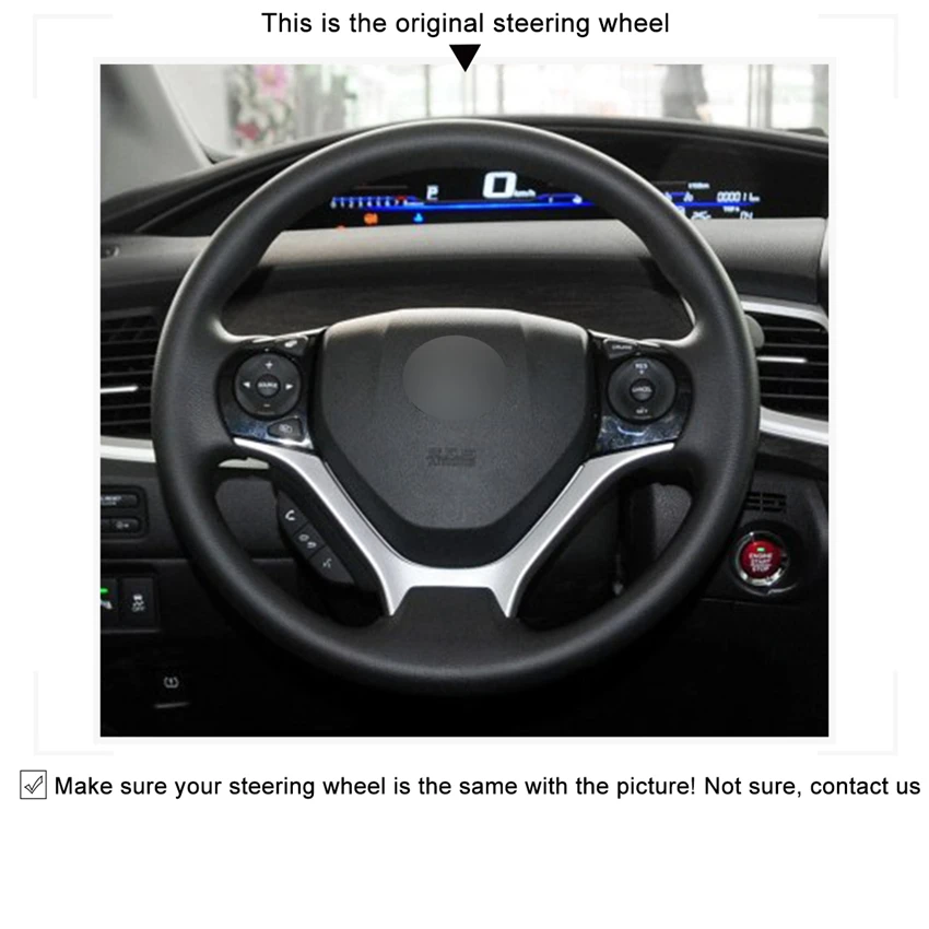 MEWANT черный чехол рулевого колеса автомобиля из искусственной кожи для Honda Civic 9 2012