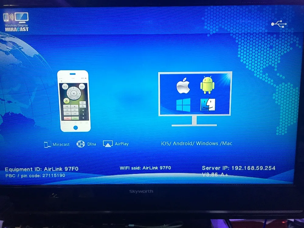 Двойной wifi 2 4G + 5G HD 1080P Airplay Wifi Дисплей ТВ приставка приемник HDMI VGA AV Miracast DLNA простой