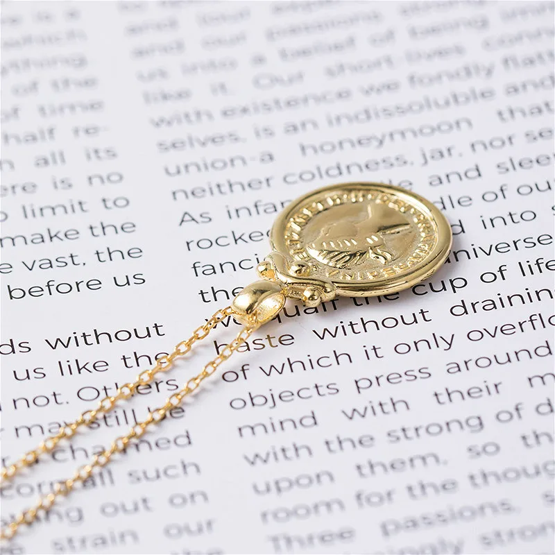 Flyleaf 18k золото луна ожерелье с портретом и кулоном для женщин из стерлингового