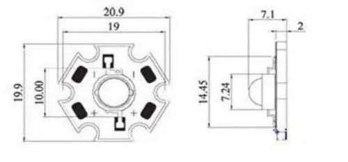 Высокая мощность светодиодный чип 850nm 940nm 730nm ИК инфракрасный 3 Вт 5 10 20 50 100