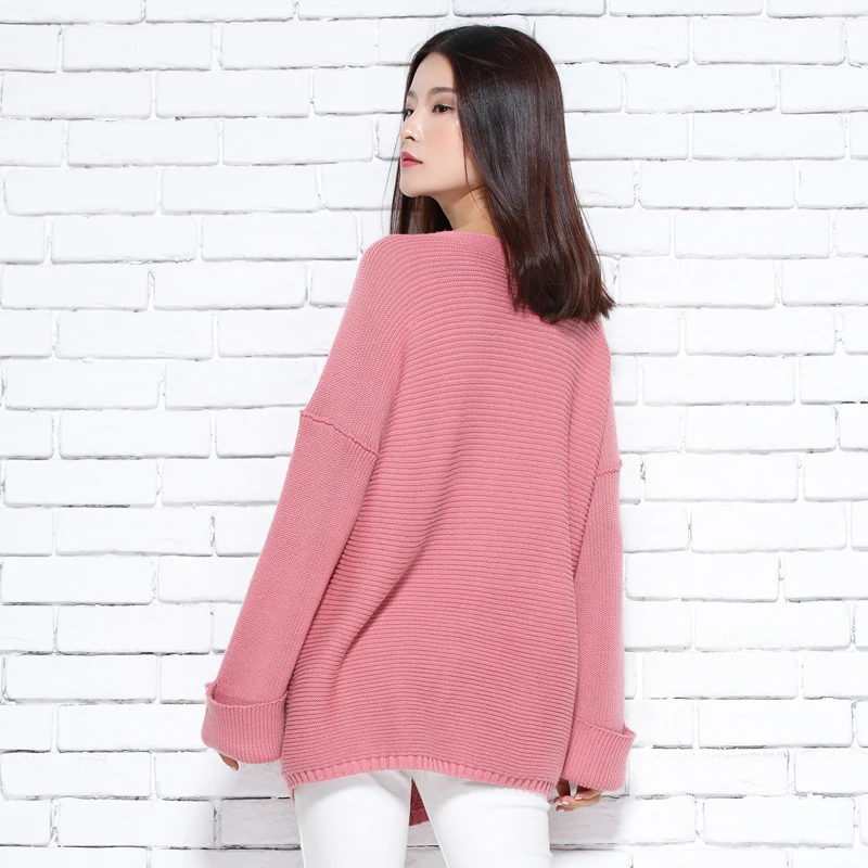 Женский кашемировый свитер в полоску свободный трикотажный пуловер составного