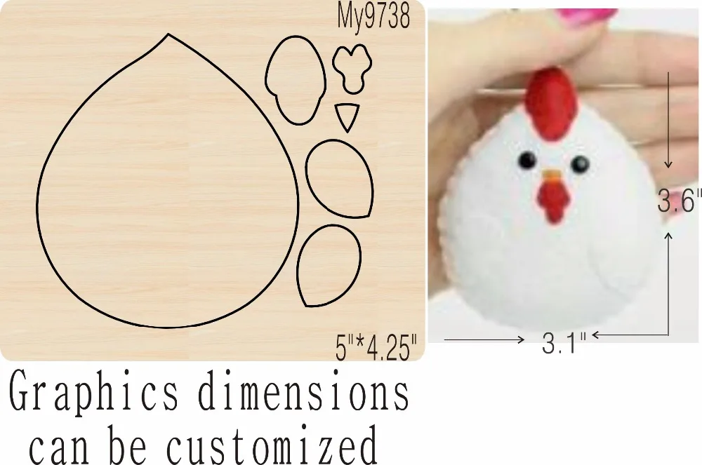 Cock Pendant wooden mold die cut accessories Regola Acciaio Die Misura MY | Дом и сад