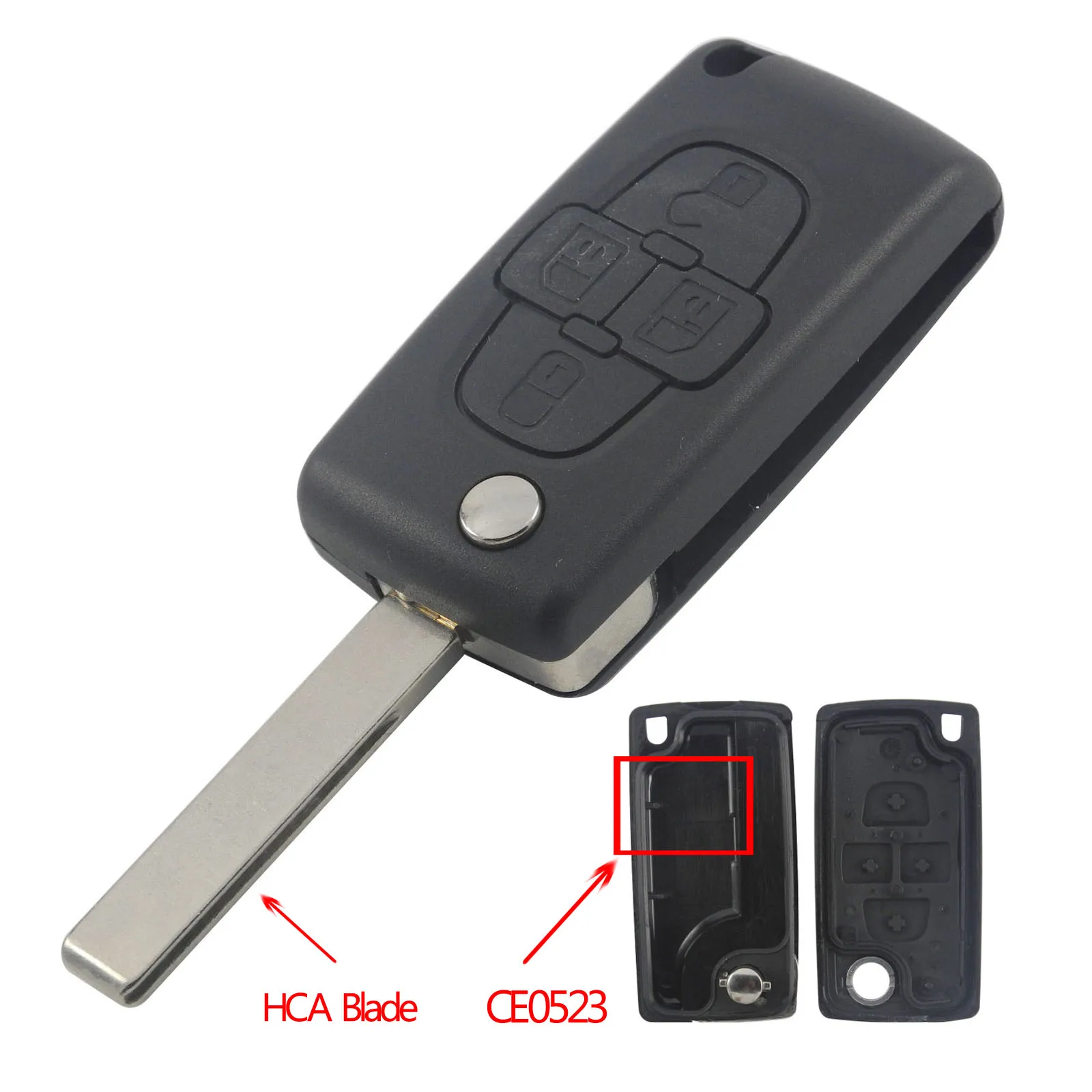 2/3 / 4B дистанционного флип ключа автомобиля Shell CE0523 для Peugeot Partner 107 307 407 607 807 Citroen C2 C3