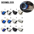 Универсальные автомобильные аксессуары BOOMBLOCK, выхлопной глушитель, наконечник трубы, хромированные автомобили из нержавеющей стали для Ford Lada Honda Renault Kia