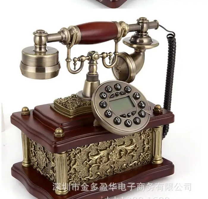 Модные телефон антикварные Винтаж дерево phone home оснащен стационарный