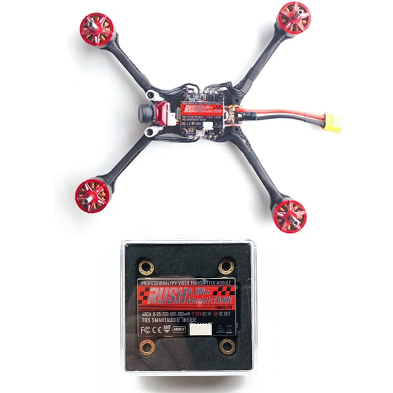 Новый RUSH VTX Танк 5 8 ГГц 48CH PIT/25/200/500/800 МВт TBS переключаемый 7-25 в AV 30 5x30 мм видео