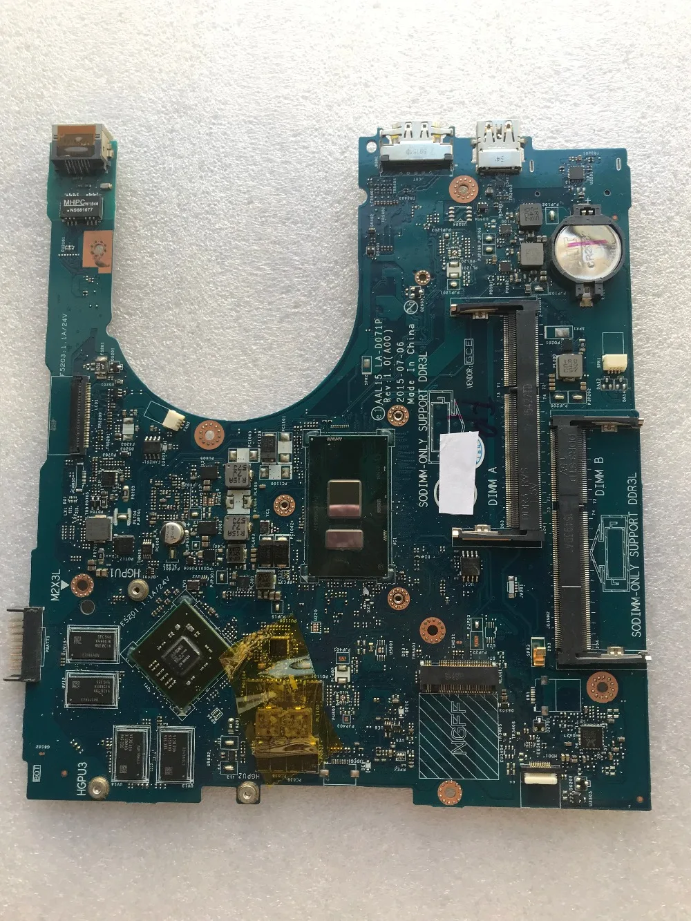 CN 03JXDM 3JXDM для Dell Inspiron 5559 5759 Материнская плата ноутбука AAL15 LA D071P i5 6200U тест