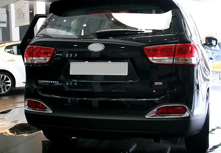 Для KIA SORENTO L 2015 2016 2017 ABS хромированная лампа заднего противотуманного фонаря