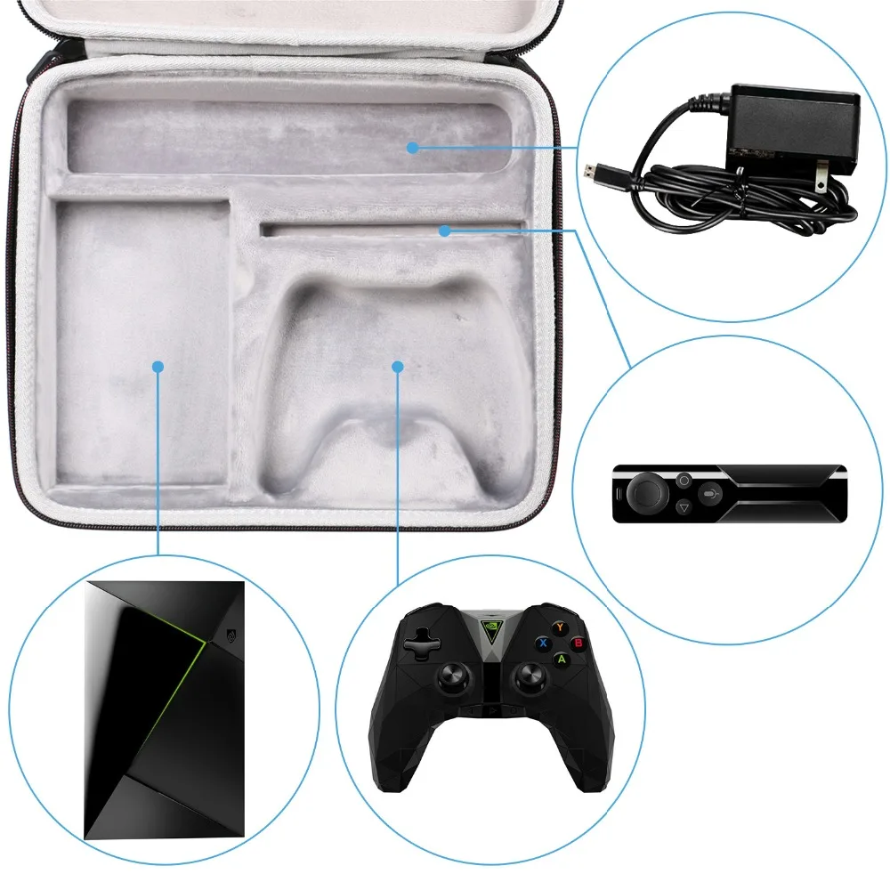 LTGEM NVIDIA SHIELD TV Streaming Media Player Case - Travel Protective Carrying Case for NVIDIA Shield Media Player , Remote