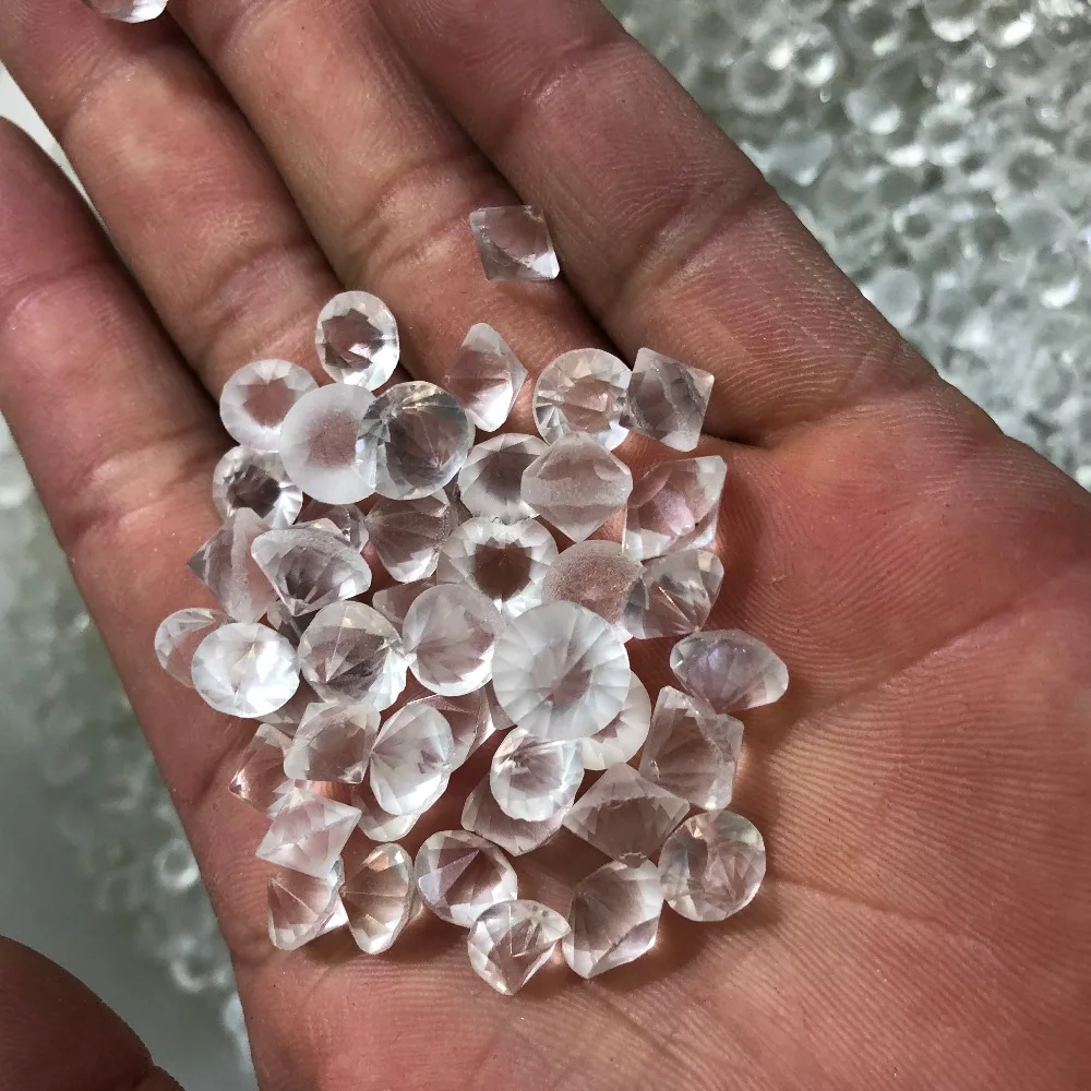 Алмазный стеклянный конфетти Разбрасыватели для стола clear fill ваза Декорация | Дом