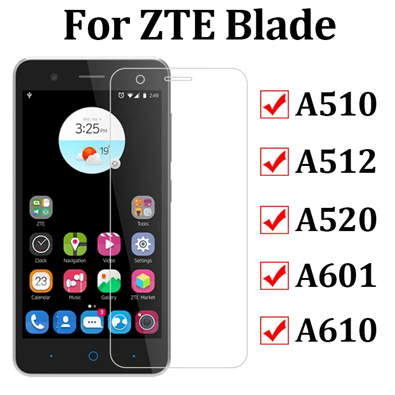 Закаленное стекло для zte blade a510 защитная пленка bled a610 a520 armor защитная пленка bleid a512 a601 дисплей a 520 510 защитная пленка