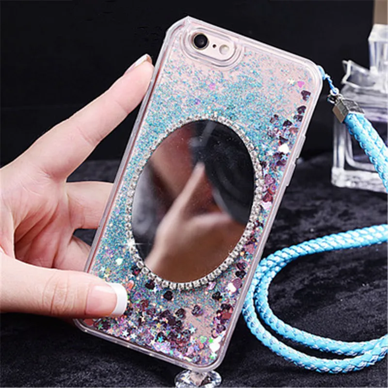 Мягкий чехол для телефона LaMaDiaa Huawei Honor 20 9 10 lite V20 Nova 4 P30 P20 Mate Pro Rhinestone diamond Mirror liquid sand