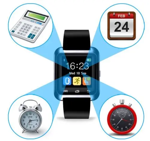 Smartwatch U8 Bluetooth Chiamata SMS Promemoria Rilevamento del Sonno Pedometro | Электроника