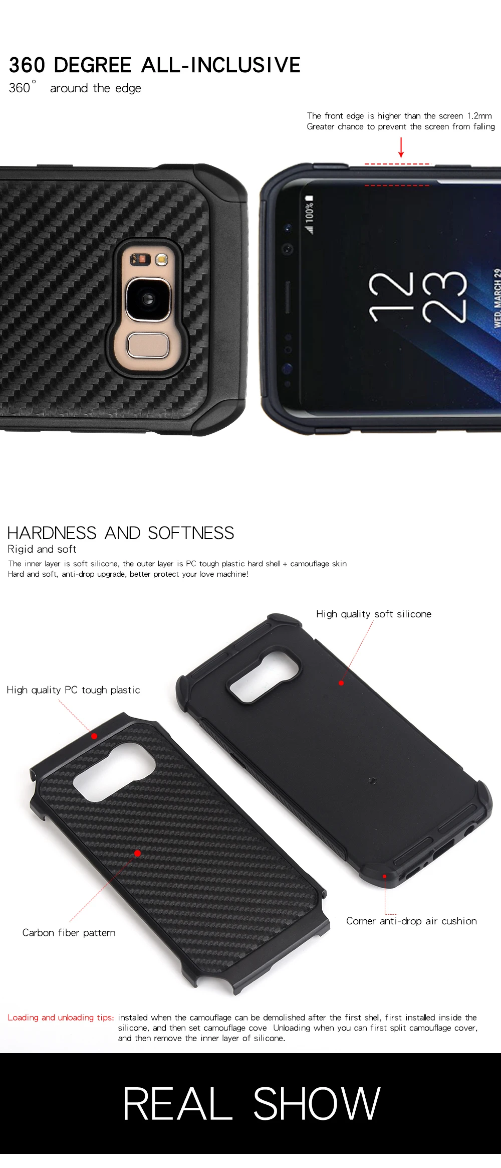 KEYSION чехол для Samsung Galaxy S8 S8 плюс карбона и оптоволокна для телефона из ПК+ ТПУ 2 in1 прочный армированный чехол для телефона защитный чехол-накладка на заднюю панель для G950 G955