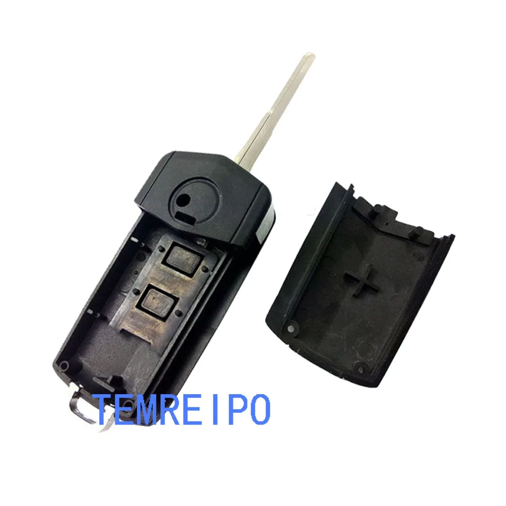 10 шт./лот чехол для ключа MAZDA 323 FAMILY Remote Key Uncut Blade модифицированный пустой 2 кнопки