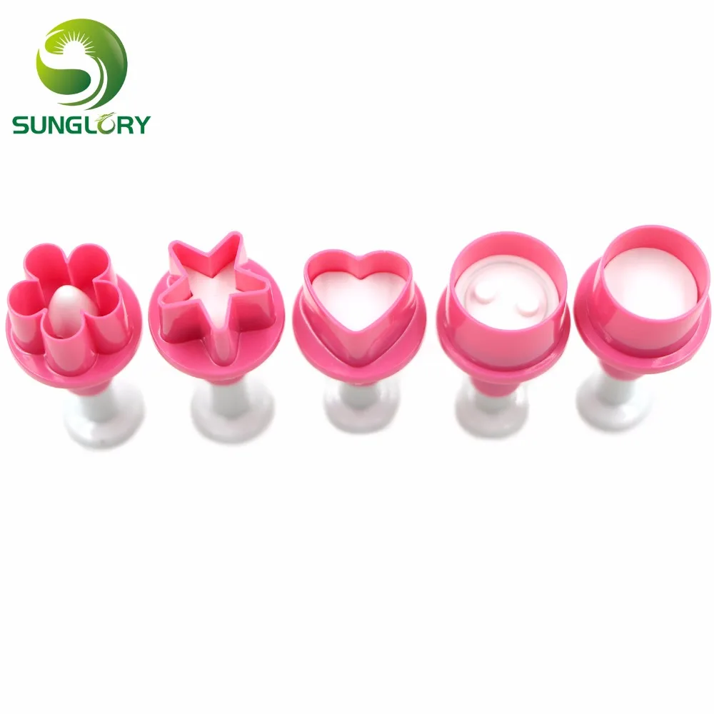 5 шт. цветок плунжерный резак сердце помадка Сахар ремесло плесень пятиконечная