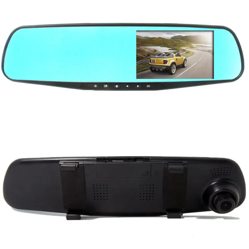 Автомобильный видеорегистратор L9000 4 3 дюйма 1080P Автомобильное зеркало заднего