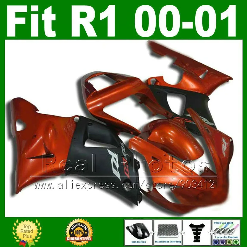 Желто-белые Обтекатели для YAMAHA YZF R1 2000 2001 комплекты кузова YZFR1 00 01 U6X1 6 подарков |