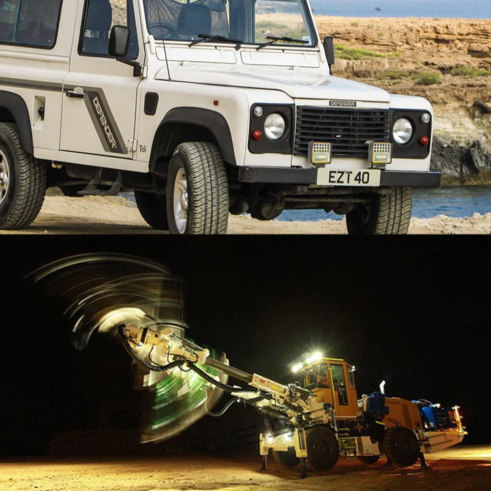 Square LED Work Light Bar Spot Flood Combo 12v 24v Beams Driving Offroad For ATV 4WD 4x4 Tractor | Автомобили и мотоциклы