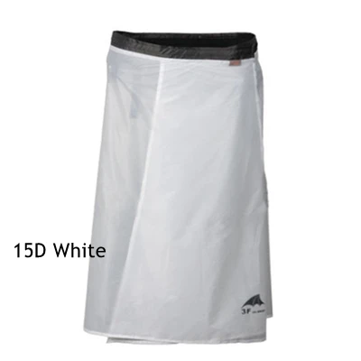 15D White 3F UL Экипировка для велоспорта, кемпинга, туризма, дождя, брюки, легкая водонепроницаемая юбка от дождя, 15D силикон, только 65 г - Цвет: 15D White