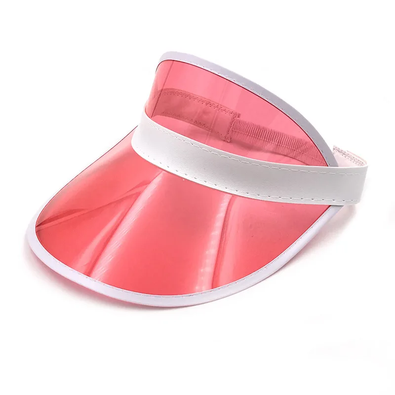 Rose Red Susi& Rita, летняя шляпа из ПВХ, Женский уличный солнцезащитный козырек, кепка s, Повседневная пластиковая пустая верхняя Кепка, солнцезащитная Кепка, пляжные шляпы, Casquette Femme - Цвет: Rose Red
