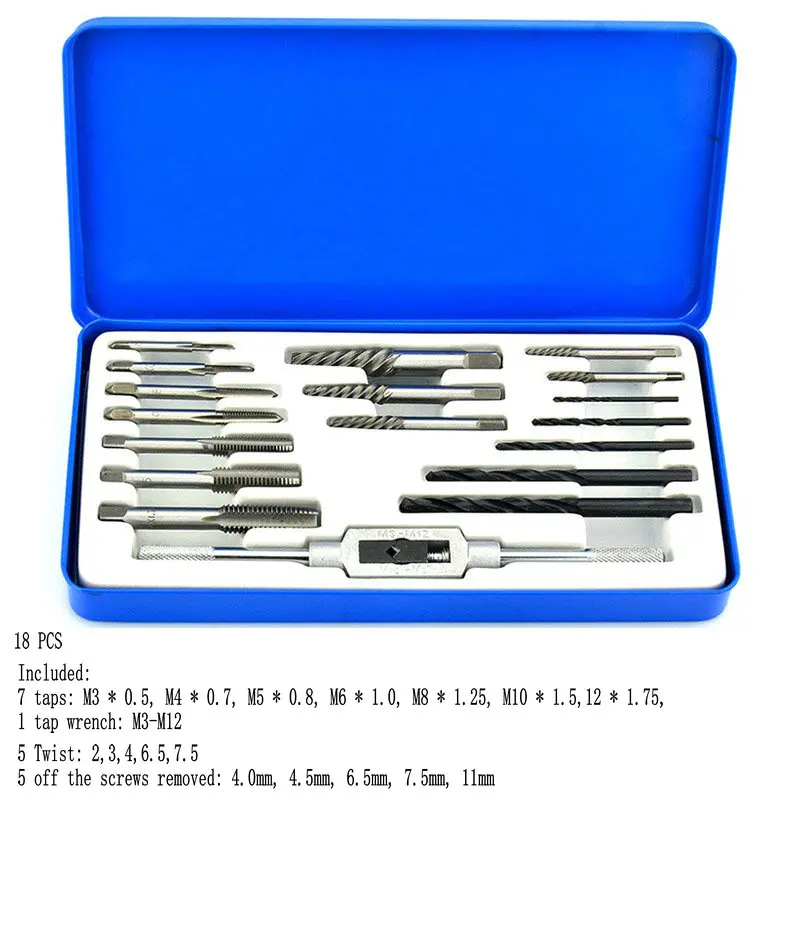 

Метчики Banya Hardware Tools/ручной гаечный ключ Banya cutter hand / 18 шт.