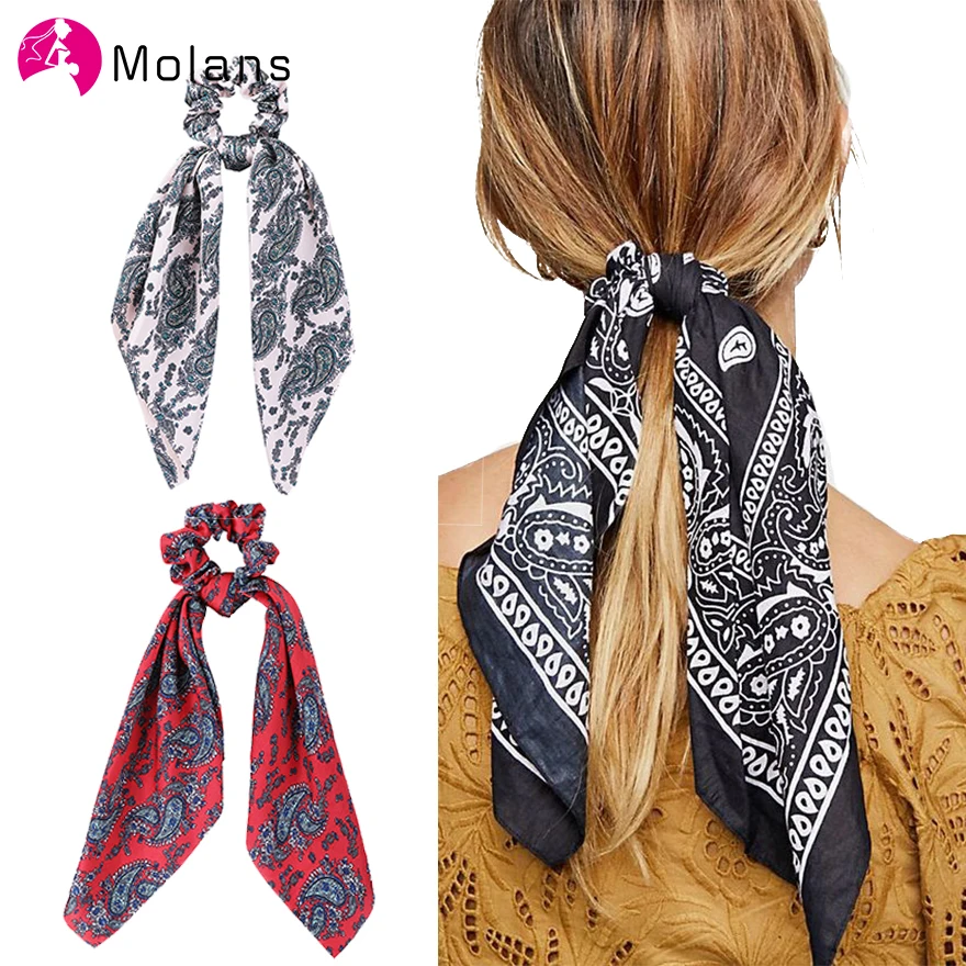 Новинка 2019 года. Оригинальные резинки для волос с принтом. Эластичные волос.