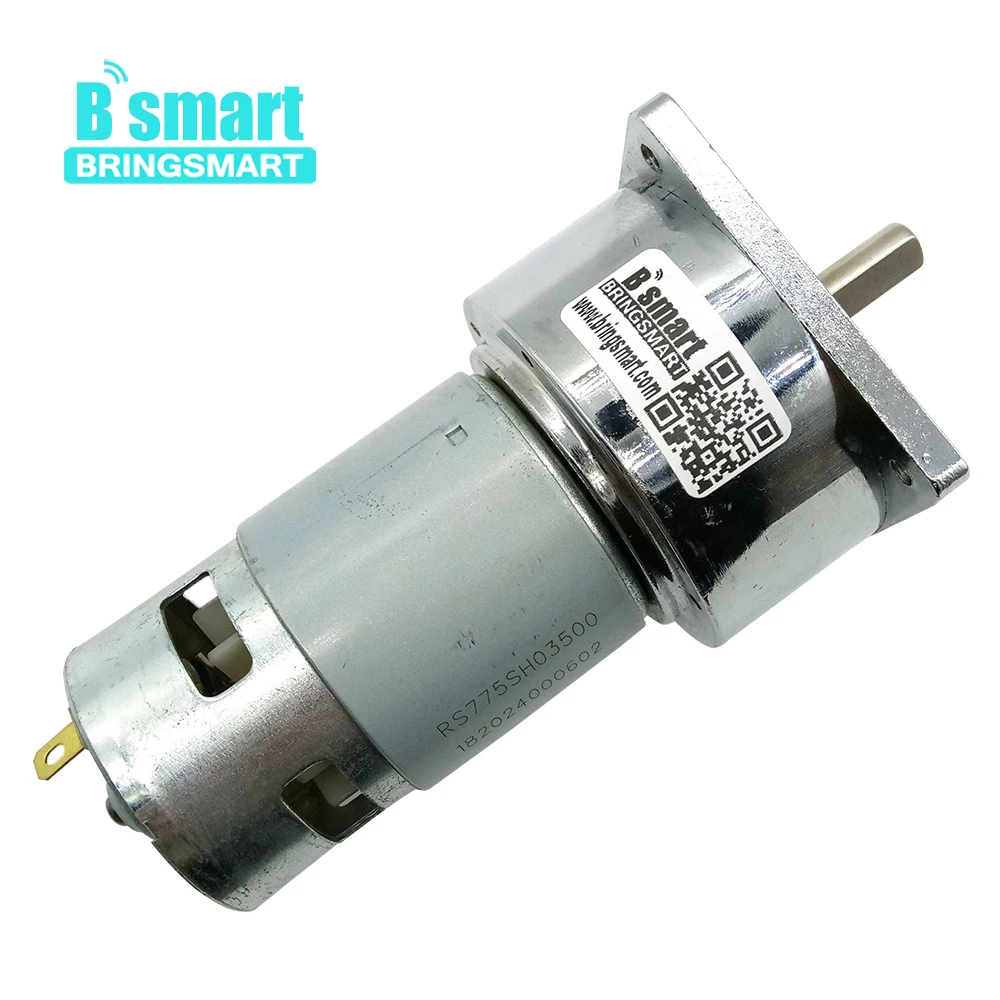 Bringsmart высокий крутящий момент, двигатель постоянного тока 12V и 24V Шестерни мотор с Высокоточный шариковый подшипник подходит для электрических инструментов "сделай сам" 60GA775