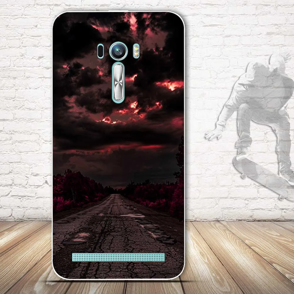Мягкий силиконовый чехол для ASUS ZenFone 2 Laser ZE500KL роскошный накладка с принтом Asus
