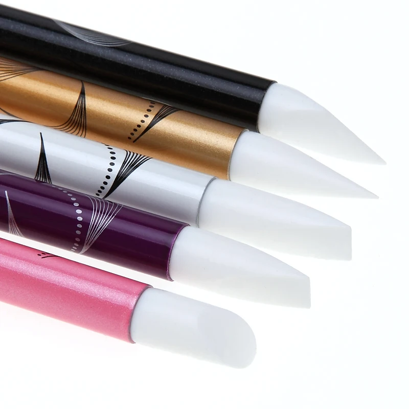 Набор мягких силиконовых кистей для дизайна ногтей 5 шт.|uv gel building|nail art set toolbrushes soft