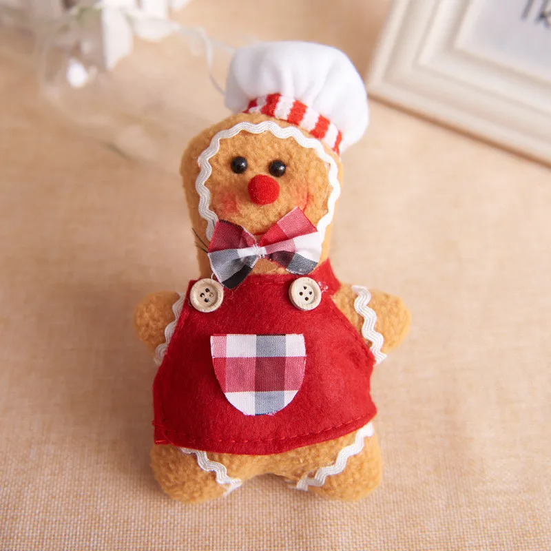 Рождественская елка дверь окно Висячие пряники человек форма украшения кукла рождественский дом дома висят кулон плюшевые вечерние Декор 10Oct 24