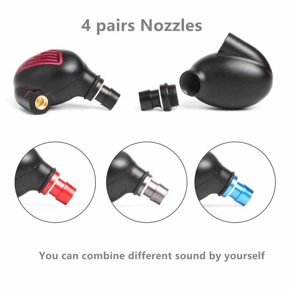 AK Audio LZ A5 наушники для ушей 4BA + 1DD драйвер 5 шт. гибридная гарнитура со съемным MMCX