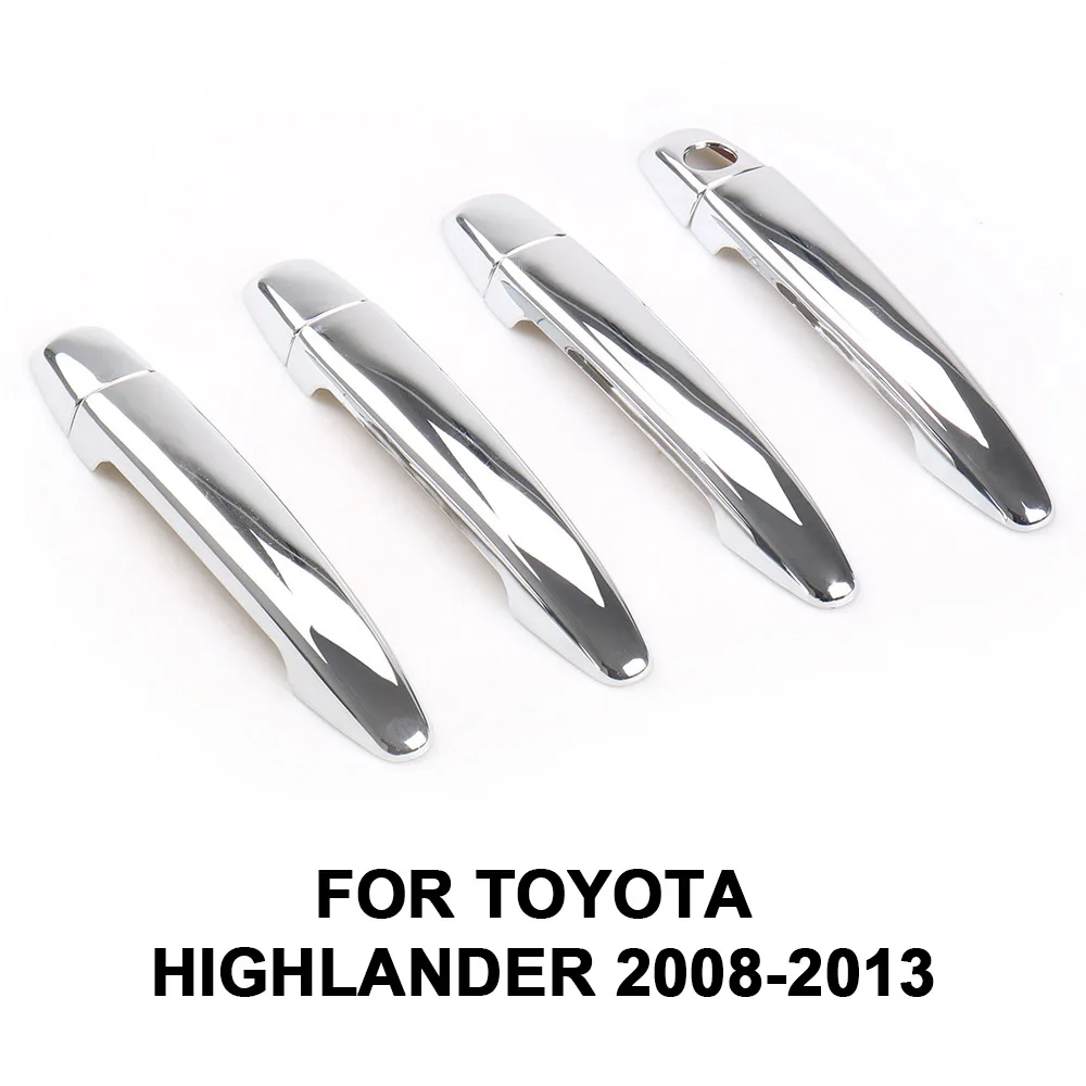 ABS Хромированная дверная ручка Накладка для Toyota Highlander 2008 2013 Camry 2007 2011 4runner Sienna Avalon