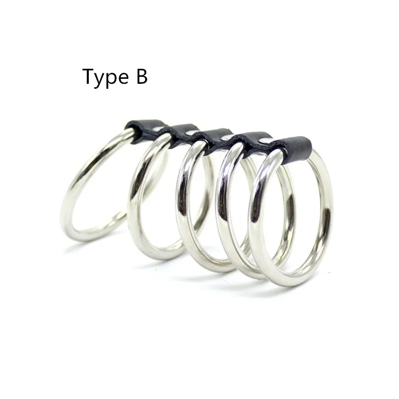 1 шт. секс фетиш 5 колец серийное кольцо из нержавеющей стали для пениса носилки