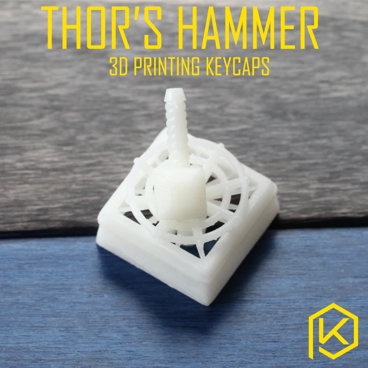 Новинка блестящие колпачки для ключей 3d печать pla thors hammer пользовательская