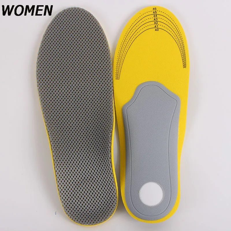 VEAMORS Дышащие стельки Orthotic Для женщин Мужская обувь колодки арки Поддержка вставки для обуви, массажные шок абсорбирующие ботинки стельки - Color: Red
