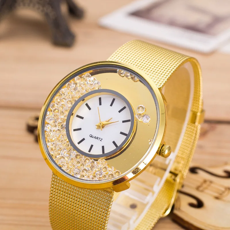 Новинка 2017 года модные повседневные Роскошные Брендовые женские часы с сетчатым