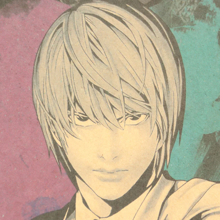 TIE LER знаменитые комиксы с надписью Death Note постер из крафтовой бумаги декоративная