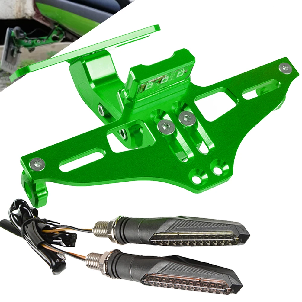 Фото Подставка для номерного знака мотоцикла Kawasaki NINJA 125 EX250R Z125 VERSYS 1000 VULCAN /S 650cc Z300 №1