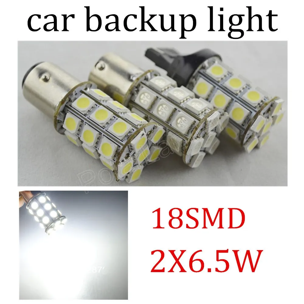 Лучшая цена 2x6,5 W 1157 BA15S BAU15S BAY15 светодиодный фсветильник заднего хода 18SMD автомобисветильник лампа заднего хода