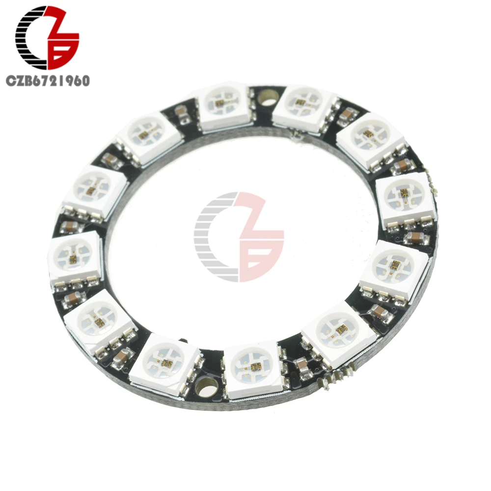 Светодиодный RGB Ring 12 бит WS2812 5050 светодиодный + интегрированный модуль драйвера