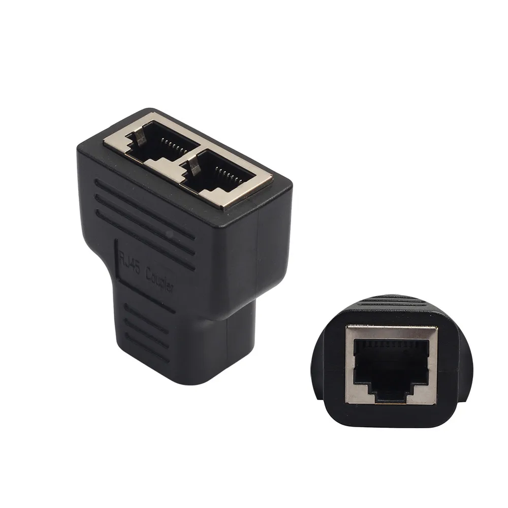 Сплиттер адаптер RJ45 1 2 двойной гнездовой порт CAT 5/CAT 6 LAN разъем Ethernet позволяет