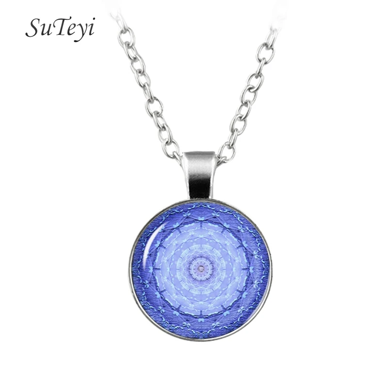 SUTEYI Мода ожерелье серьги браслет Ювелирные наборы с изображением цветка мандалы