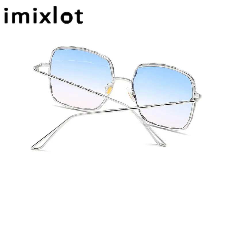 IMIXLOT квадратные Безразмерные Винтажные Солнцезащитные очки женские твист