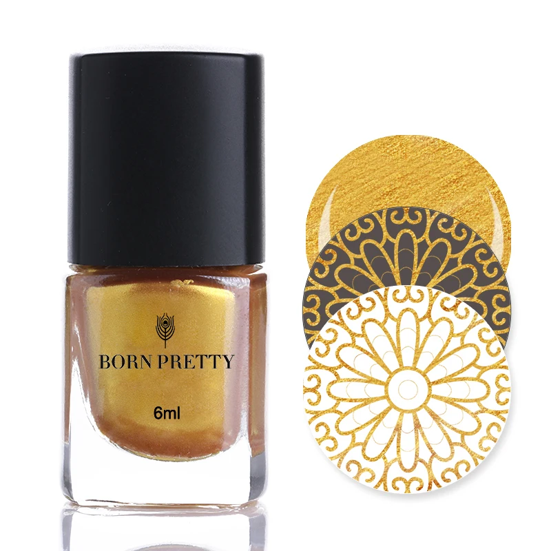 1 Бутылка born pretty штамповка полированный лак для ногтей плиты печать #1 6 мл |