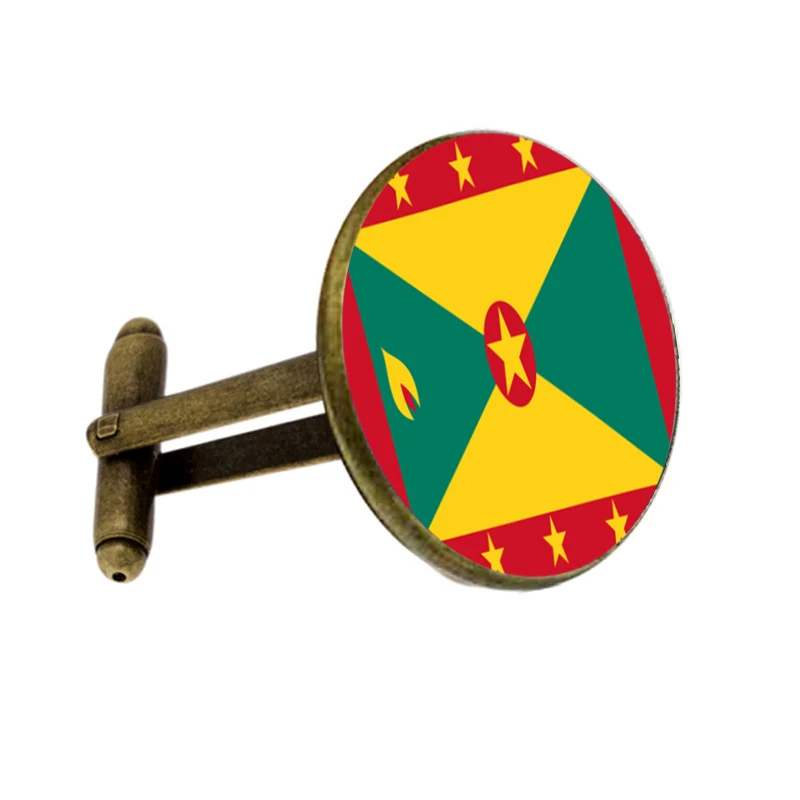 Модные свадебные запонки жениха удачи национальный флаг Гренады винтажные на
